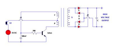 Identify diagram: 3V electronic stun gun circuit